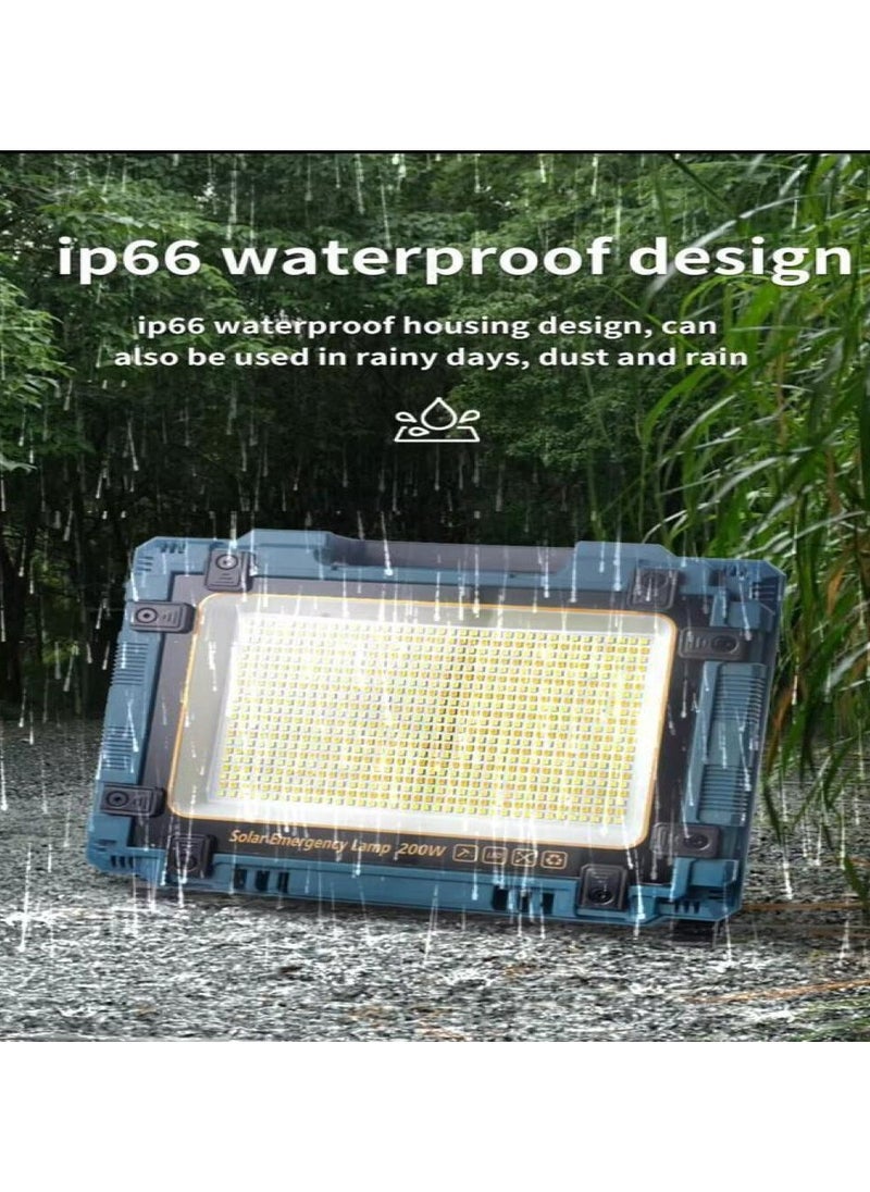 DLC DLC-32882 200W Solar Powered LED Flood Light with 18650 Battery  - Image 2