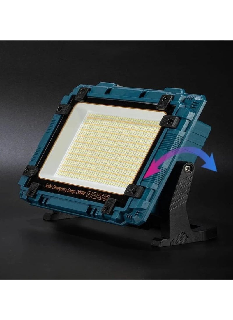 DLC DLC-32882 200W Solar Powered LED Flood Light with 18650 Battery  - Image 3