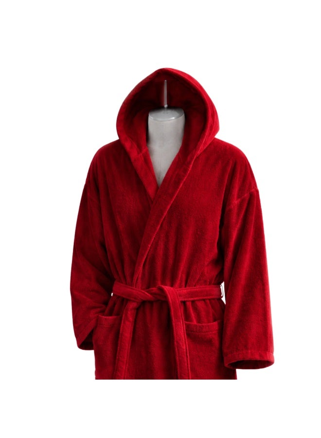 TM HOME Luxury Hotel Bathrobe Hoddie – 100% Natural Cotton with Premium Plush Texture  – Ultra-Soft, Absorbent & Elegant Unisex Design - Image 3