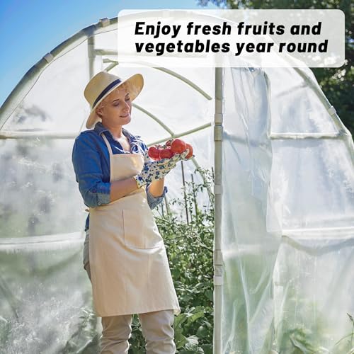 warmfarm 6 Mil Clear Greenhouse Plastic Sheeting,Transparent Plastic Film for Greenhouse, UV Resistant Polyethylene Film for Farm,Garden (8ftx12ft) - Image 3