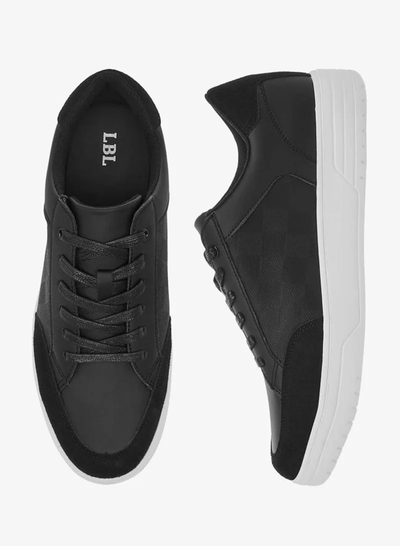LBL by Shoexpress BLACK Men Panelled Lace-Up Sneakers for Men | Best Price UAE