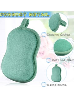 Tatuo 4 Pieces Baby Bath Sponge Cotton Baby Sponge Soft and Absorbent Sponge for Kids Babies Men Women (Red, Purple, Green, Orange)  - Image 3