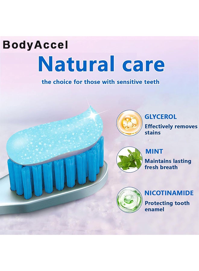 بودي أكسيل معجون أسنان بالنياسيناميد لتبييض الأسنان، بإزالة مكثفة للبقع وتركيبة طبيعية خالية من الفلورايد لطيفة لتبييض الأسنان والعناية باللثة لنفس منعش من بودي اكسل - Image 3