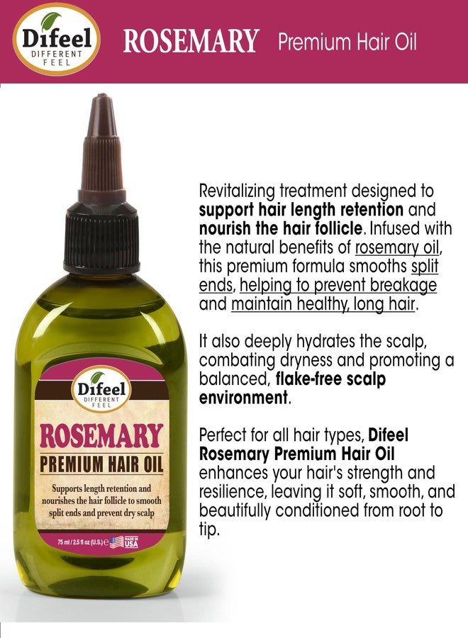 Difeel Rosemary Premium Hair Oil 2.5 oz. - Rosemary Oil Hair Treatment - Image 4