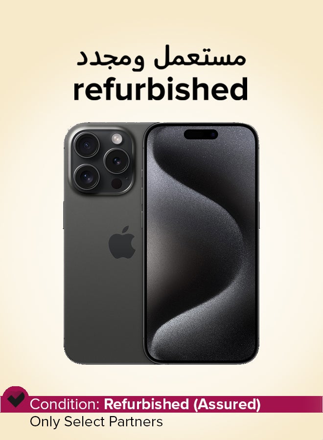 Apple Refurbished - iPhone 15 Pro 512GB Black Titanium 5G With Facetime - International Version - Image 1