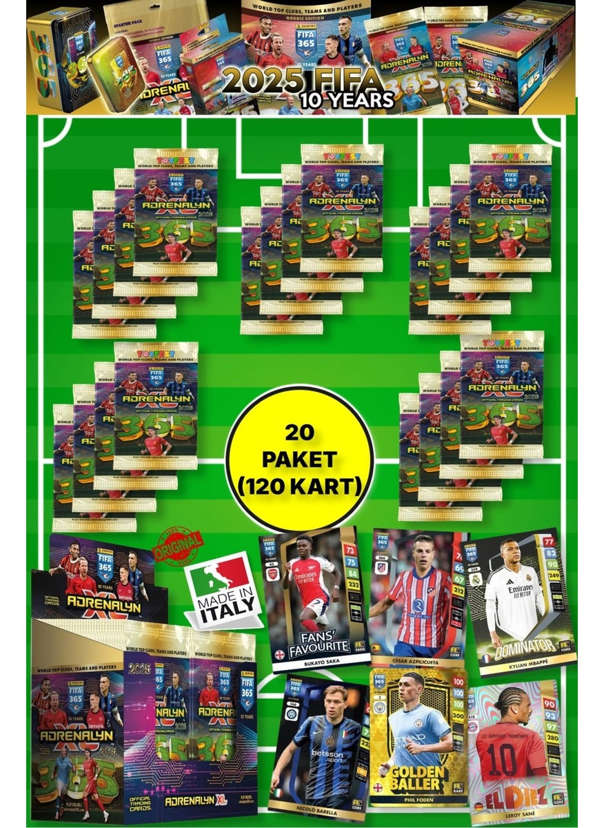 Panini Adrenalyn Fifa 365 - 2025 Official Trading Card Football Cards - 20 Packs (120 Cards) - pzsku/Z1D03229D5F721F52EF5BZ/45/_/1737454761/5a364fdd-c89c-40a7-aad2-beadb00b29c3