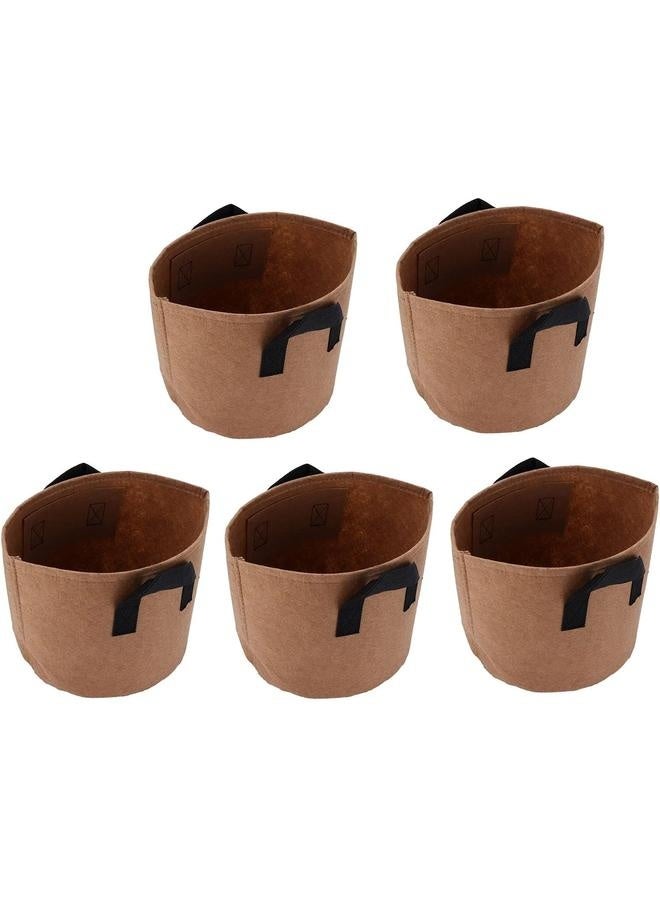 أكياس زراعة سعة 3 جالون، 5 قطع من أوعية القماش غير المنسوجة مع مقابض متينة، أكياس زراعة، أواني نباتات للحدائق - Image 2