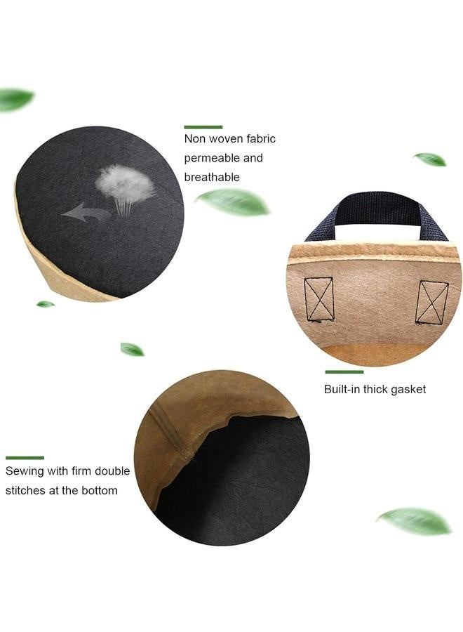 أكياس زراعة سعة 3 جالون، 5 قطع من أوعية القماش غير المنسوجة مع مقابض متينة، أكياس زراعة، أواني نباتات للحدائق - Image 3