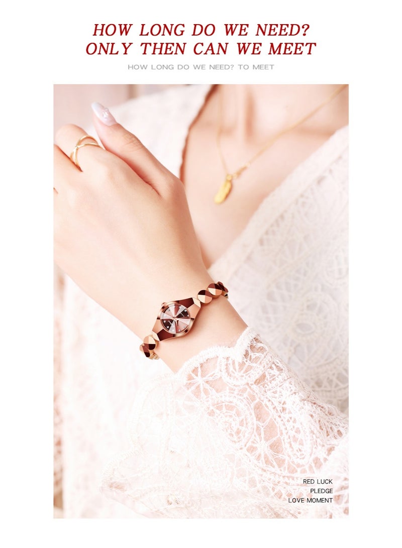 BINBOND Women's Steel Strap Quartz Watch Waterproof Elegant Watch Ladies Gifts - Image 5