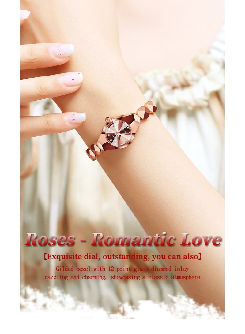 BINBOND Women's Steel Strap Quartz Watch Waterproof Elegant Watch Ladies Gifts - Image 2