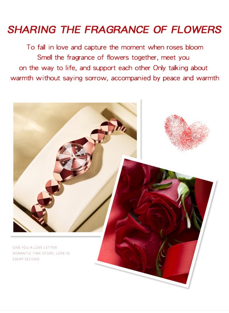 BINBOND Women's Steel Strap Quartz Watch Waterproof Elegant Watch Ladies Gifts - Image 3