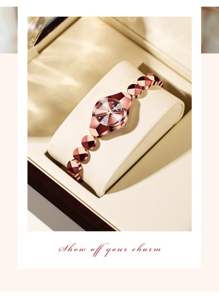 BINBOND Women's Steel Strap Quartz Watch Waterproof Elegant Watch Ladies Gifts - Image 1