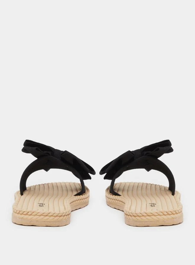 Styli Styli Bow Detail Flat Sandals