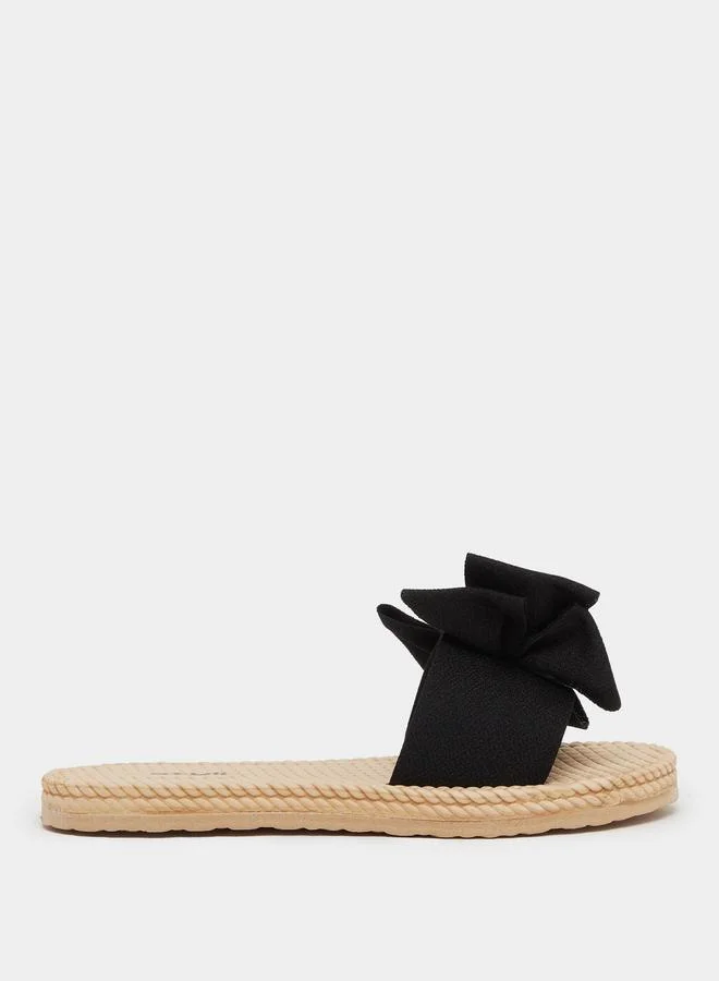 ستايلي Styli Bow Detail Flat Sandals
