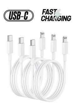 3-Pack USB-C iPhone Fast Charger Lightning Cable