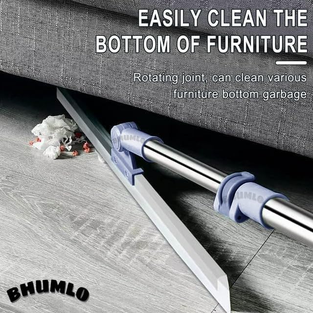 Qushi Heavy Duty 50 Inch Magic Broom Silicon Floor Wiper 180 Degree Rotating Squeegee Broom for Cleaning Silicon Rubber Floor Scrubber for Home Garage Bathroom Tile Marble Glass Window Cleaning - Image 3