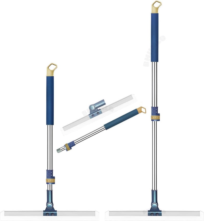 Qushi Heavy Duty 50 Inch Magic Broom Silicon Floor Wiper 180 Degree Rotating Squeegee Broom for Cleaning Silicon Rubber Floor Scrubber for Home Garage Bathroom Tile Marble Glass Window Cleaning - Image 1
