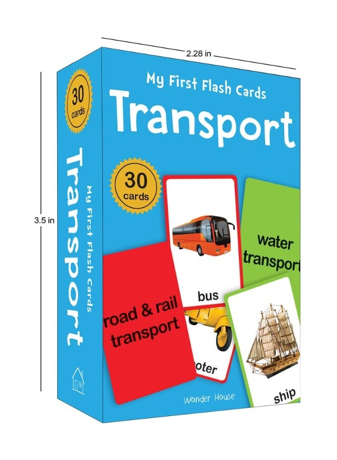 My First Flash Cards Transport : 30 Early Learning Flash Cards For Kids  - Image 2