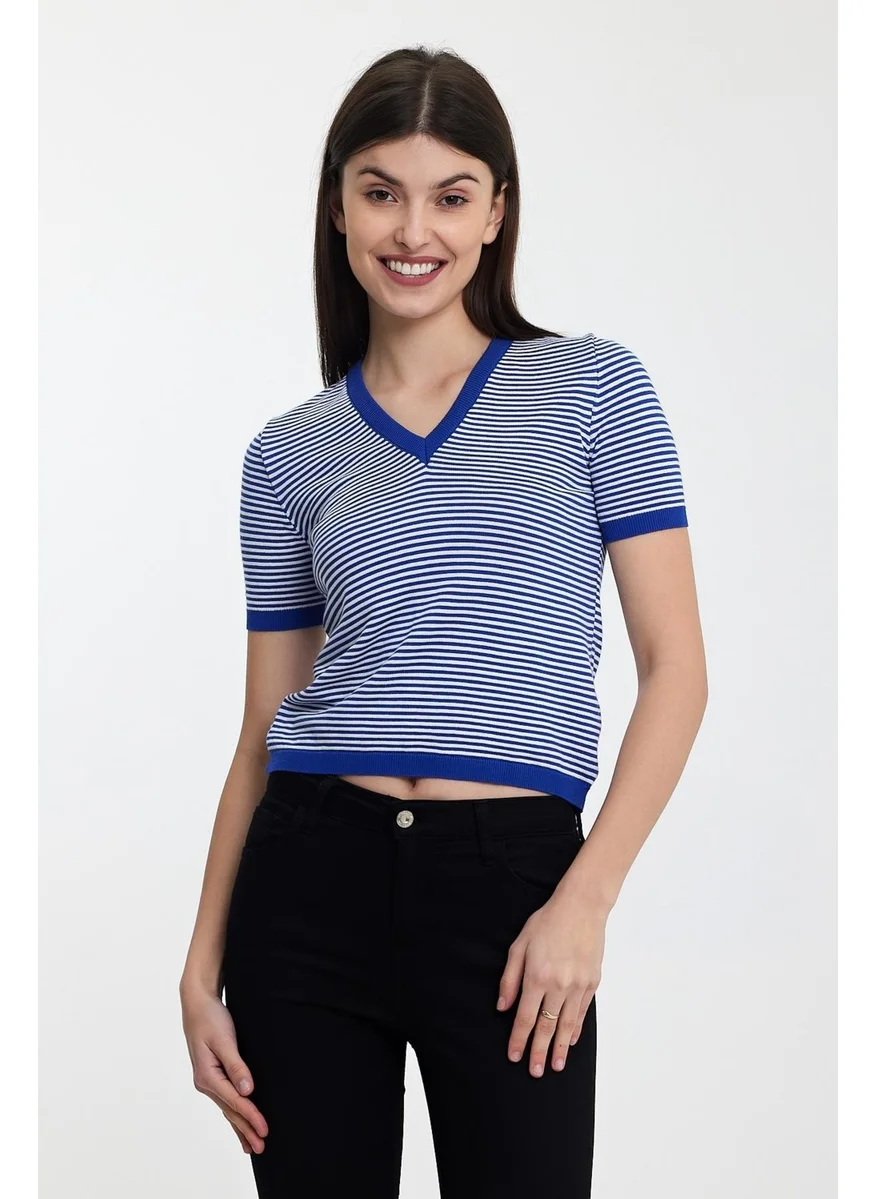 Alexandergardi Alexander Gardi Striped V-Neck SWEATER(A92062-S)