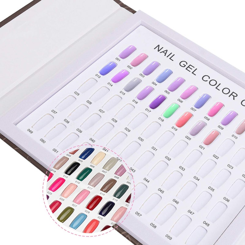 Noverlife 120 Nail Colors Display Book with 120 False Nail Tips, Nail Gel Polish Display Chart, Nail Art Samples Color Swatches Cardboard Nail Design Showcase for Manicure Salon Studio - Image 3