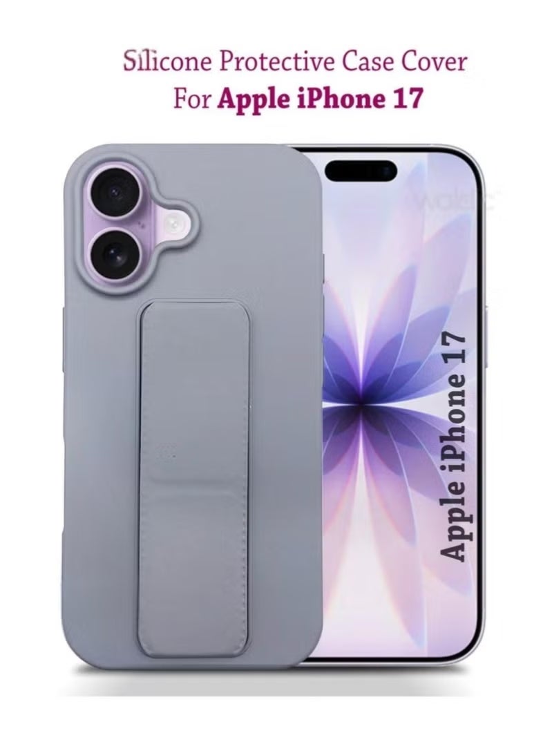TIGER Case Cover for Apple iPhone 17 with Magnetic Hand Grip – 3-in-1 Protective Phone Case in Elegant Grey – Slim, Durable, Shock-Absorbent Cover with Magnetic Grip for Secure Handling, Stand Function & Enhanced Safety – Compatible with iPhone 17 - Image 1
