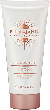 Bellamianta Glycolic Body Scrub with AHA Blend Unique Triple Action Technology for the Ultimate Tough Tan Remover Skin Exfoliator Wash with Seabuckthorn 200ml - Image 1