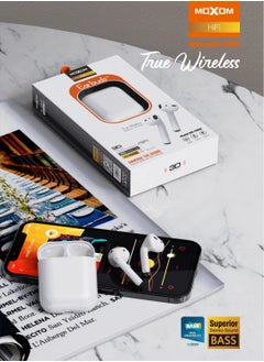 MOXOM TW09 True Wireless (TWS) Bluetooth Earphone Earbuds White  - Image 4