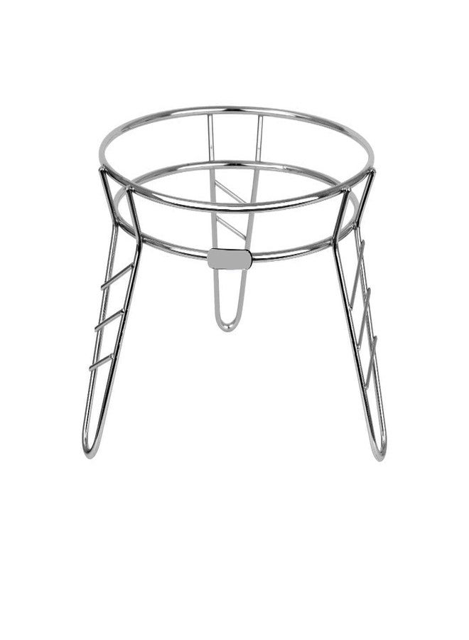 Ganraj Stainless Steel Matka Stand for Kitchen with Tray Heavy Duty Water Pot Holder Raised Water Container Stand Durable Rust Resistant (Silver, Deep Matka Stand) - Image 1