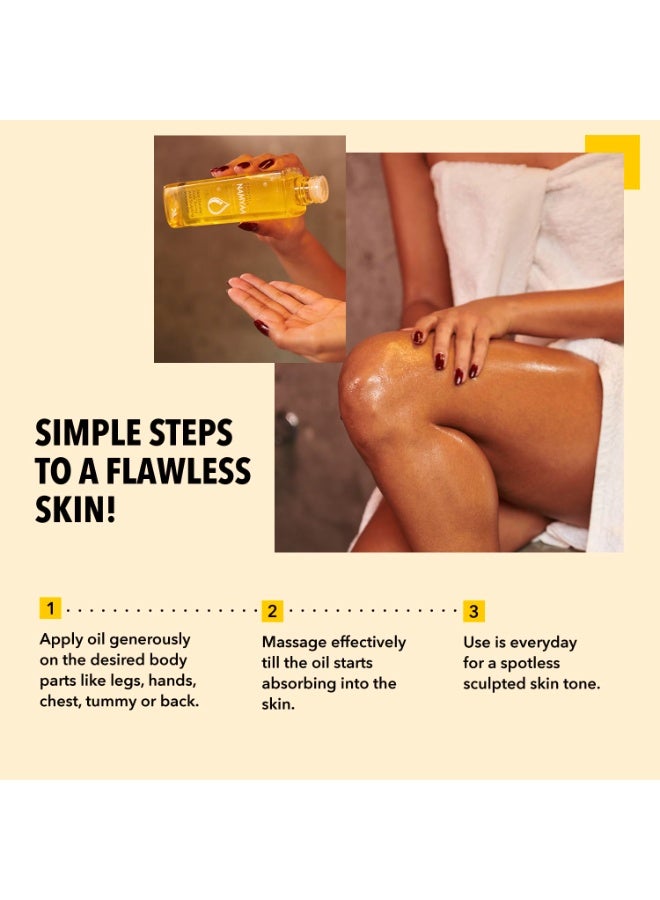 Namyaa Natural Science Body Toning/Sculpting Wonder Oil For Scars/Stretch Mark/Ageing/Uneven Skin Tone/Firming/Nourishment, 200 ml - Image 3