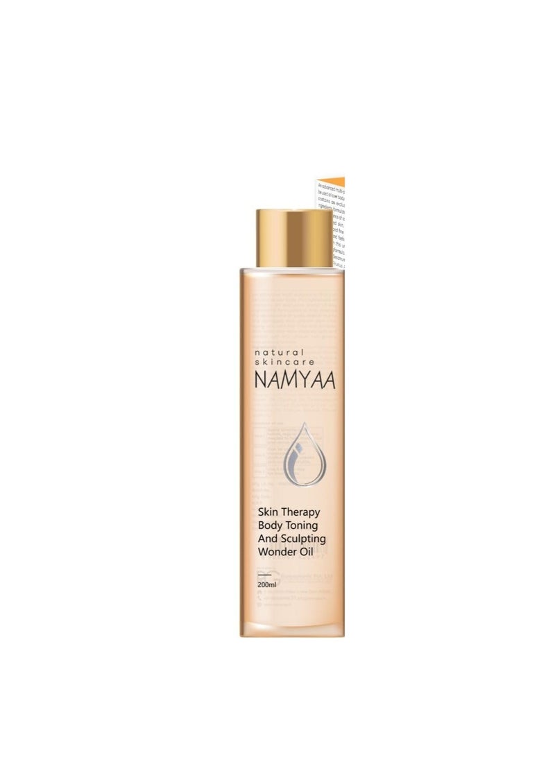 Namyaa Natural Science Body Toning/Sculpting Wonder Oil For Scars/Stretch Mark/Ageing/Uneven Skin Tone/Firming/Nourishment, 200 ml - Image 1