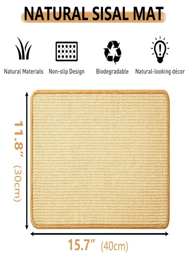Oncpcare 2PCS Rabbit Scratch Mat Natural Bunny Scratching Pad Claws and Teeth Care Rabbit Mats for Cages Chew Toys for Bunny Pet Cage Bedding for Biting Sleeping Nesting, 16x12 - Image 2