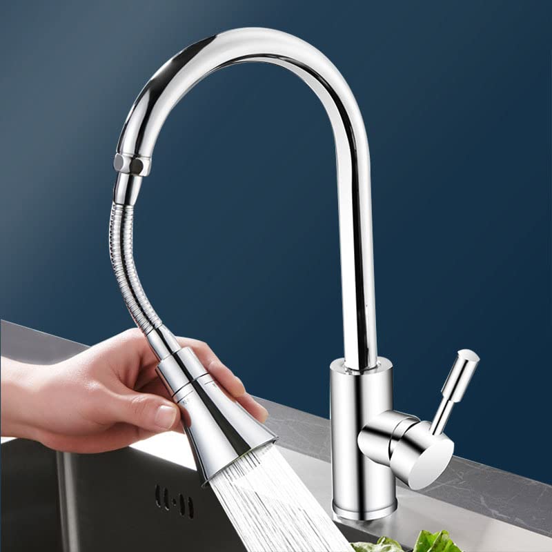 ARQIVO® 360 Degree ABS Plastic Tap Aerator Saving Sprayer Head Water Swivel Faucet Extender Rotatable Bubbler 2 Modes for Bathroom Kitchen (Long) - Image 2