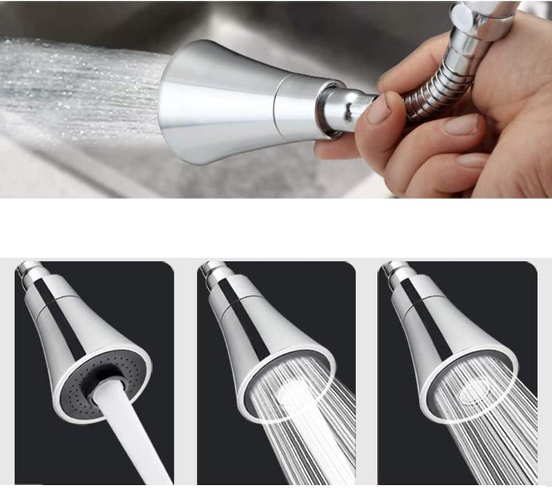 ARQIVO® 360 Degree ABS Plastic Tap Aerator Saving Sprayer Head Water Swivel Faucet Extender Rotatable Bubbler 2 Modes for Bathroom Kitchen (Long) - Image 5