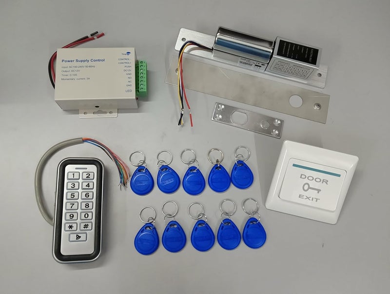 NAVKAR SYSTEMS NAVKAR SYSTEMS Weatherproof RFID Pin Access Control System Drop Bolt Lock K80 Supply PVC Button Keychain Tag 10 Nos for Wooden or Aluminium Door  - Image 1