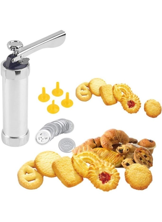 Hedge Biscuit Cookie Extruder Press Gun Set with 10 Moulds & 4 Nozzles – Multi-Function Cookie Maker & Cake Decorating Tool for Baking Biscuits, Cookies & Pastry Designs - Image 1