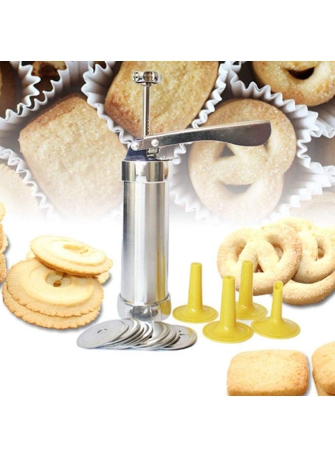 Hedge Biscuit Cookie Extruder Press Gun Set with 10 Moulds & 4 Nozzles – Multi-Function Cookie Maker & Cake Decorating Tool for Baking Biscuits, Cookies & Pastry Designs - Image 2