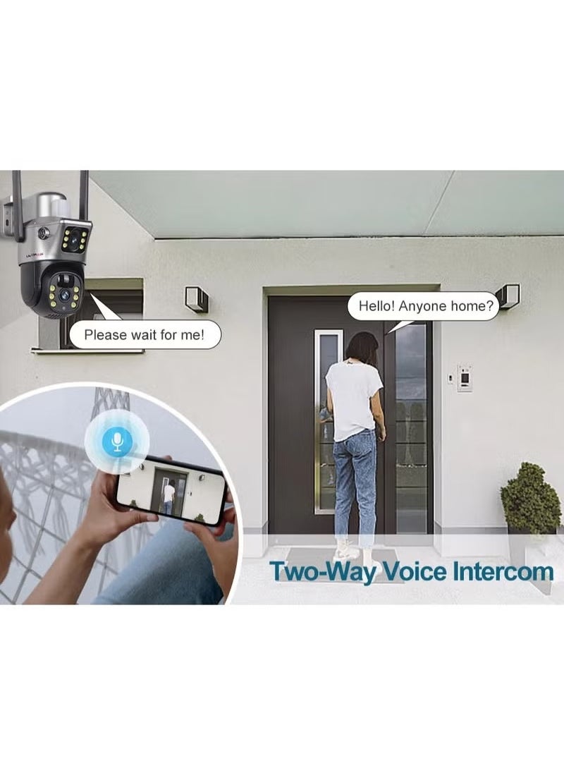 LS Vision 4k Dual Screen Surveillance Camera, Night Vision Security Camera, Durable CCTV Camera With Two Way Voice Intercom, Outdoor Solar Camera For Home And Office, (1pc)  - Image 3