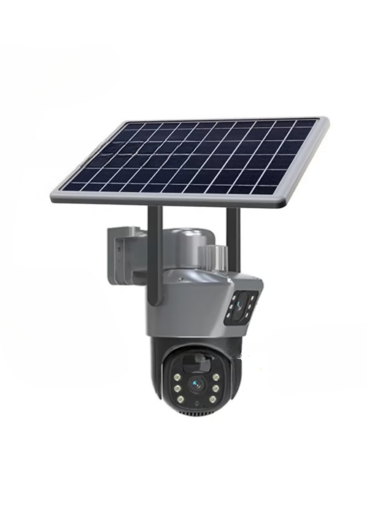 LS Vision 4k Dual Screen Surveillance Camera, Night Vision Security Camera, Durable CCTV Camera With Two Way Voice Intercom, Outdoor Solar Camera For Home And Office, (1pc)  - Image 1