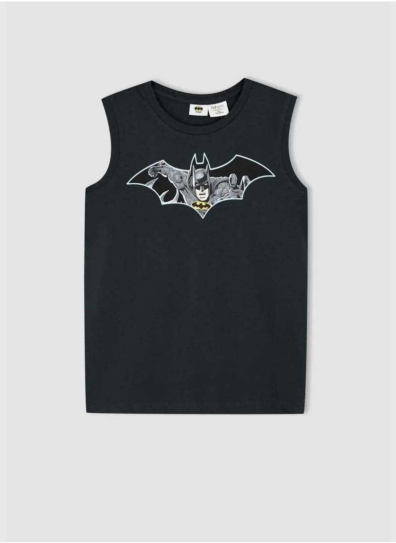 ديفاكتو Regular Fit Sleeveless Batman Print Vest