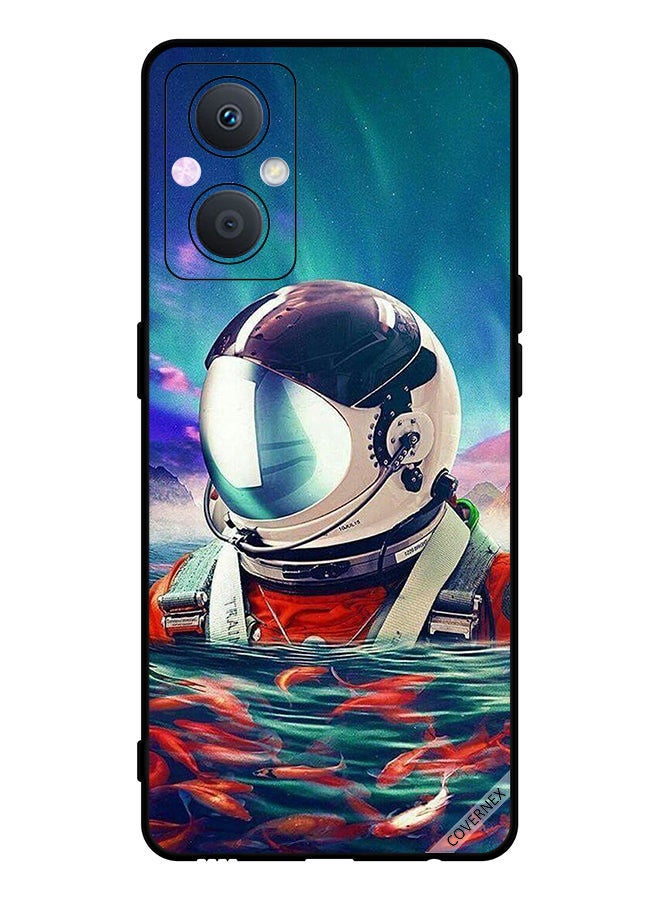 Protective Case Cover For Oppo A96 Astronaut In Fishes Sea