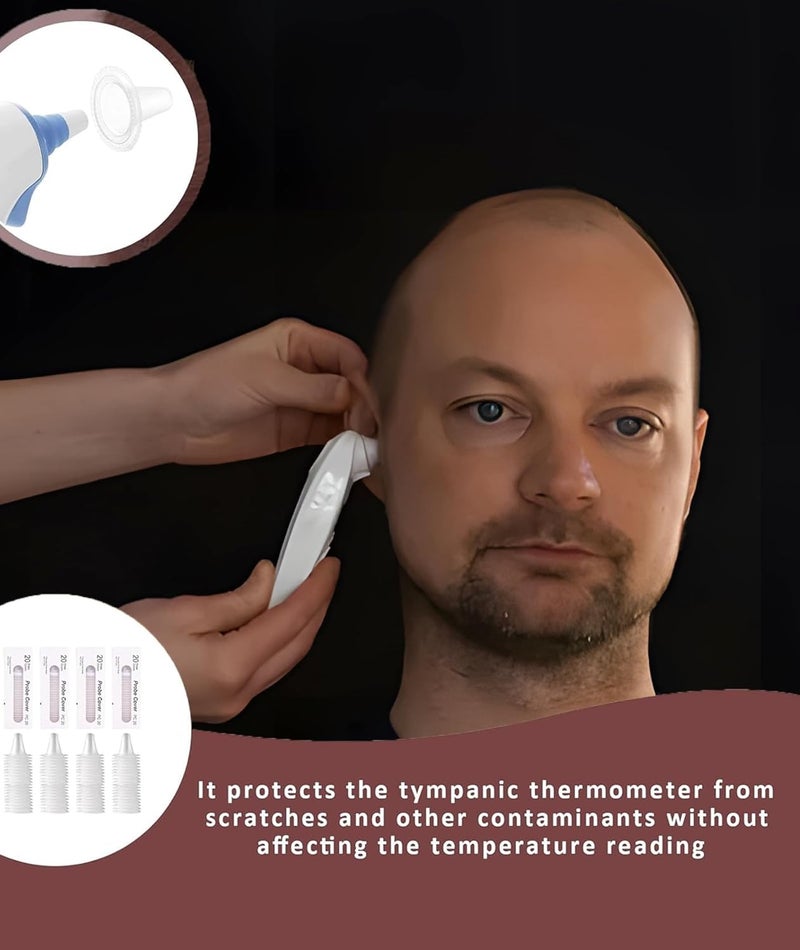 Buildcon Disposable Ear Thermometer Covers, Hygienic Probe Covers for Accurate Temperature Measurement, Compatible with Various Ear Thermometers, Ideal for Home and Clinic Use (100) - Image 4
