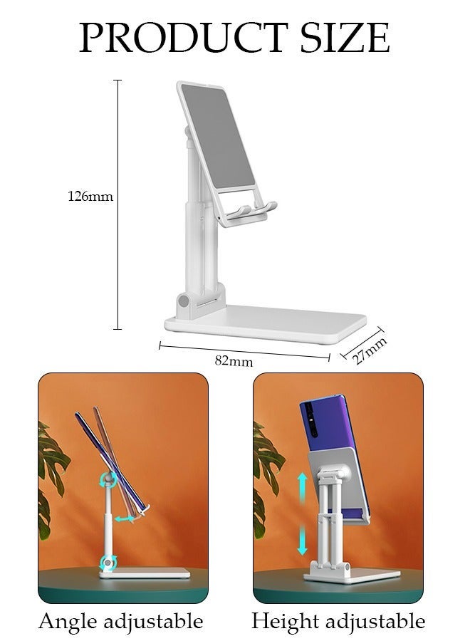 DUNISO Cell Phone Stand, Adjustable Angle Height Phone Holder for Desk, Fully Foldable Portable Phone Holder, Compatible for iPhone 14/13/12/Smartphones - Image 2