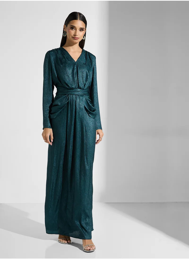 نمشي x Dress With Waist Drapping