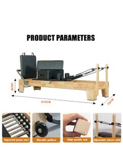 Other Manufacturer Pilates Multifunctional Yoga Bed.Pilates Core Bed.Fitness Equipment.Pilates Training Bed.Strength Adjustment.Solid Wood  - Image 5