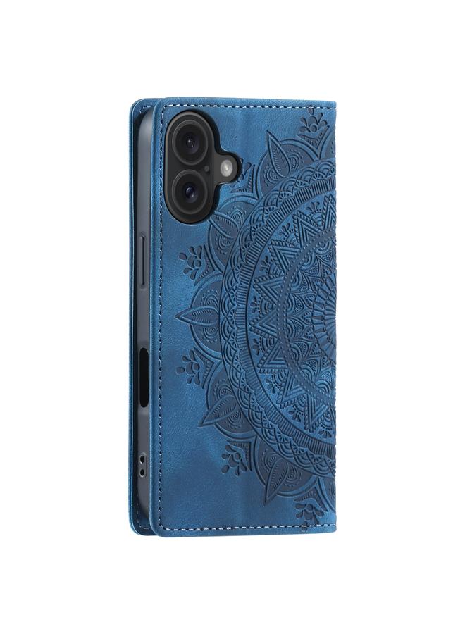 S-TOP Case For iPhone 16 Totem Embossed Magnetic Leather Phone Case - Image 4