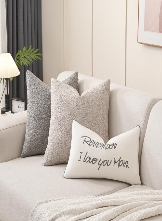 Sanmetex Mom Gifts for Mothers Day - Best Mom Birthday Gifts from Son, Daughter, Remember I Love You Mom Lumbar Pillow Cover 12 x 20 Inches Grey - Image 4