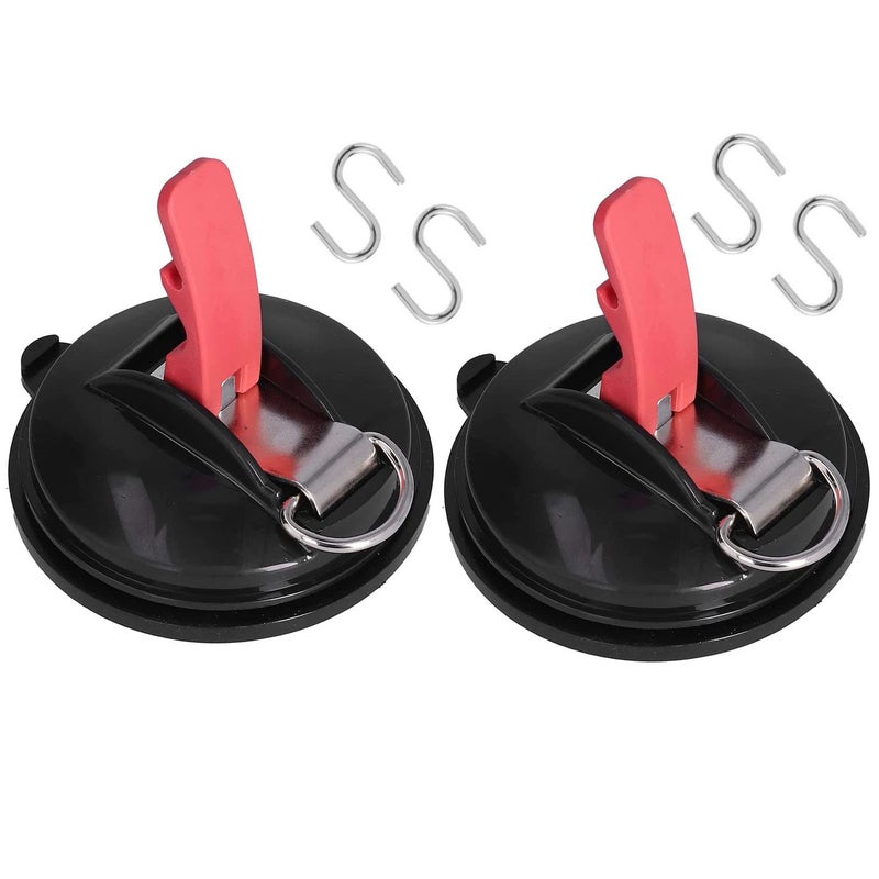 Moopkey 2 Pcs Heavy Duty Suction Cup Hooks for WreathNo Drill Multipurpose Suction Cup Tie Down for Car Boat Window GlassChristmas Vacuum Suction Wreath Hanger for Front Door
