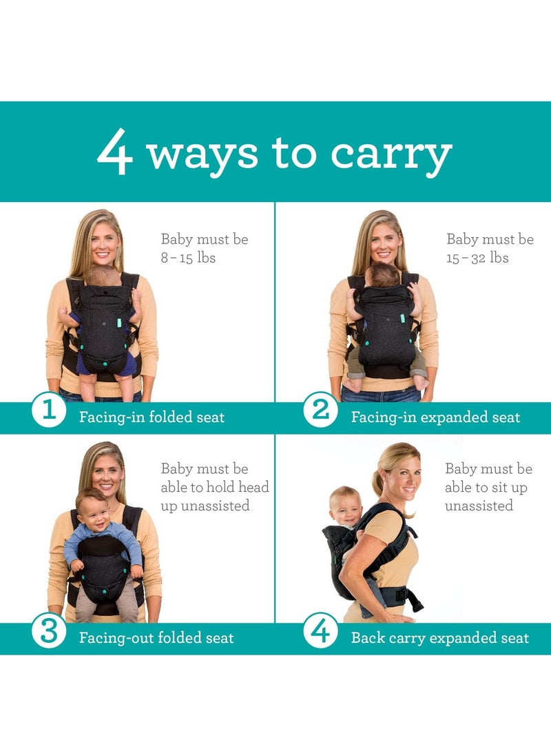 Gonice 4-in-1 Carrier - Ergonomic, Convertible, face-in and face-Out, Front and Back Carry for Newborns and Older Babies 8-32 lbs  - Image 2