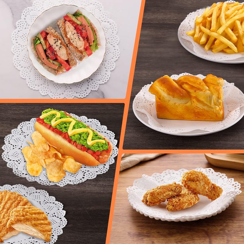BIG BOX Big Box White Paper DoiliesPaper Doilies Sizes White Round Lace Paper Doilies Disposable Lace Paper Doilies for Tables for Wedding Birthday Cakes Desserts Crafts Decoration 455575 INCH  - Image 5