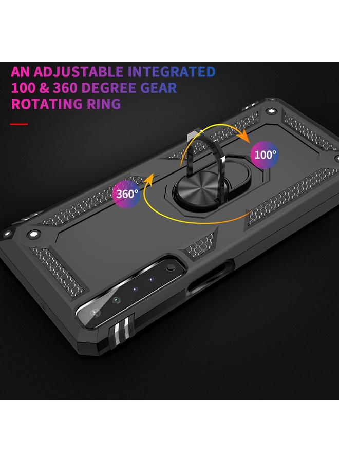 اس-توب جراب لهاتف LG Stylo 7 4G، جراب واقٍ مقاوم للصدمات مصنوع من مادة TPU + PC مع حامل دوار 360 درجة - Image 3